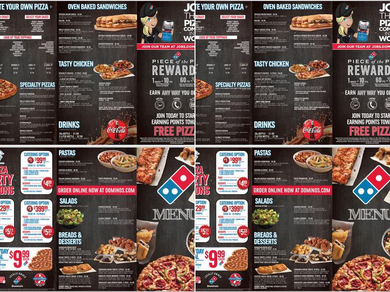 Domino's Pizza Menu