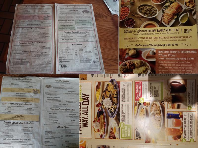 Cracker Barrel Old Country Store Menu