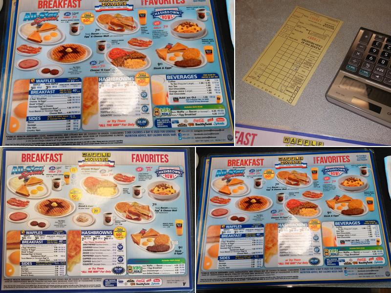 Waffle House Menu