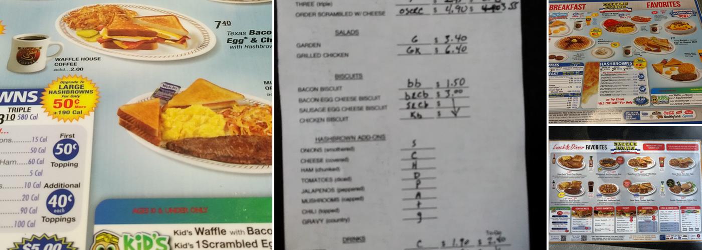 Waffle House Menu