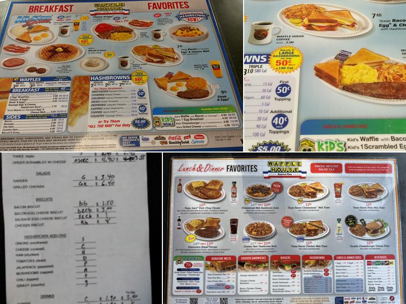 Waffle House Menu