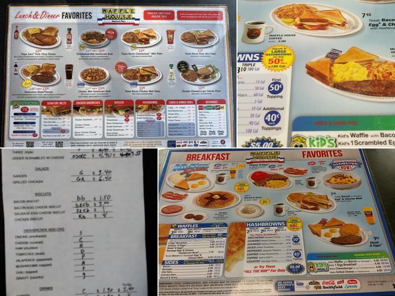 Waffle House Menu