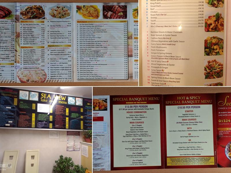 Sea View Chinese Menu