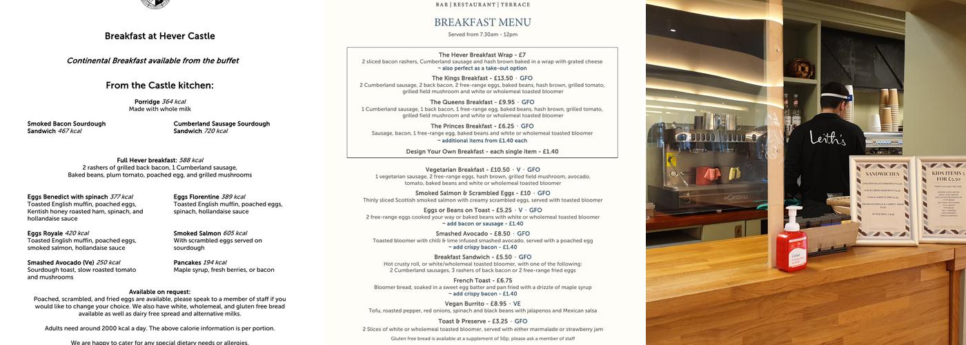 Guthrie Pavilion Menu