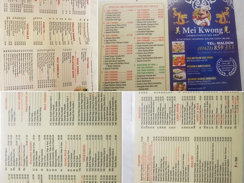 Mei Kwong Menu