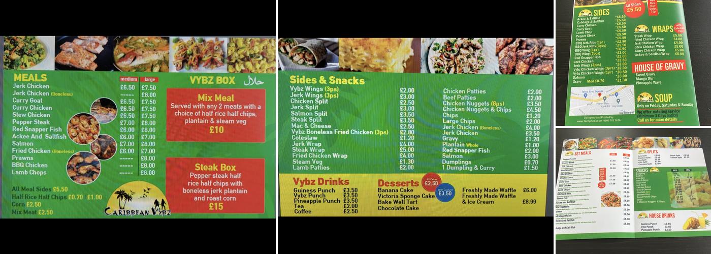 Vibes food box Menu