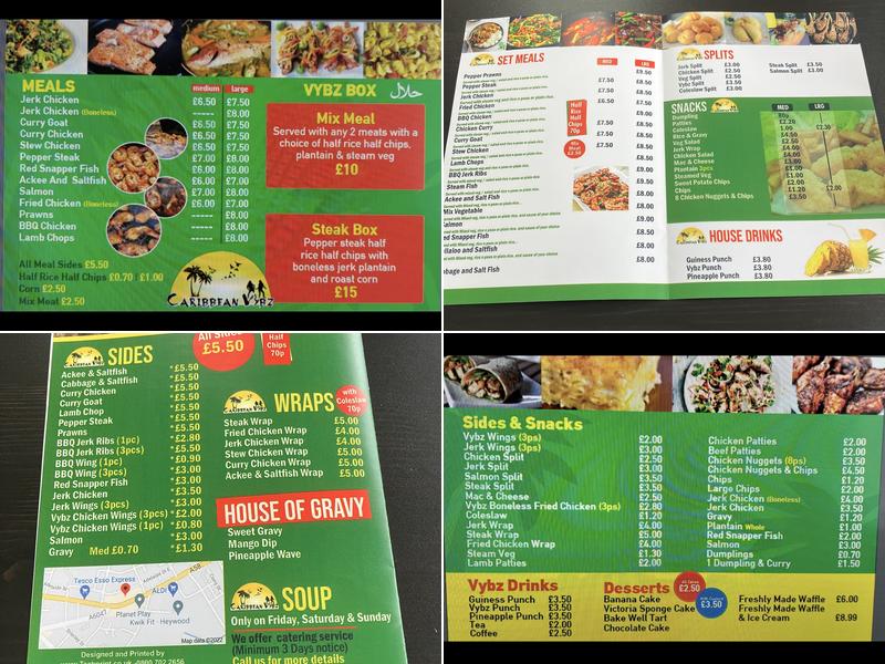 Vibes food box Menu