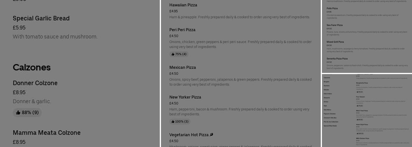 Caspian Pizza Heywood Menu