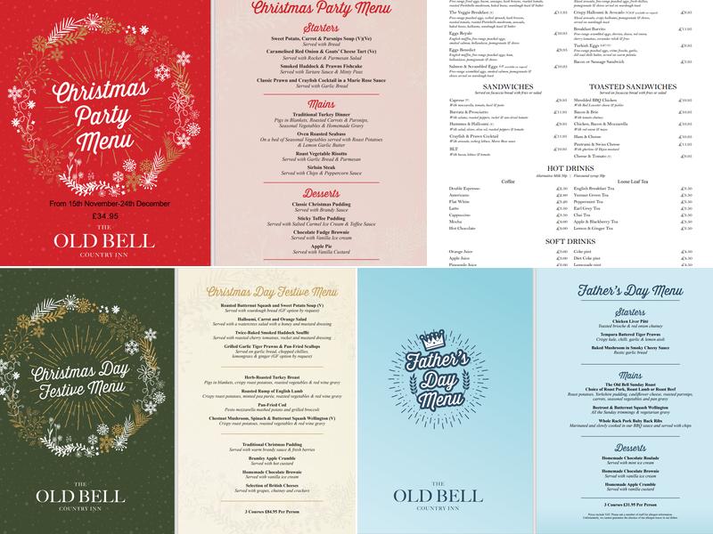 The Old Bell Country Inn Menu