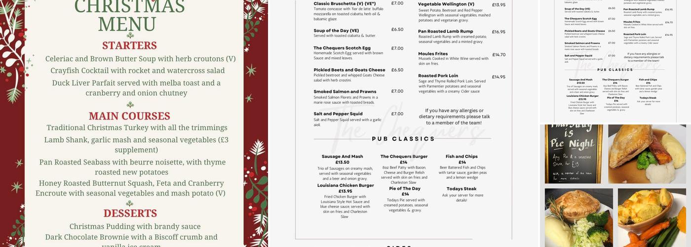 The Chequers Inn Menu