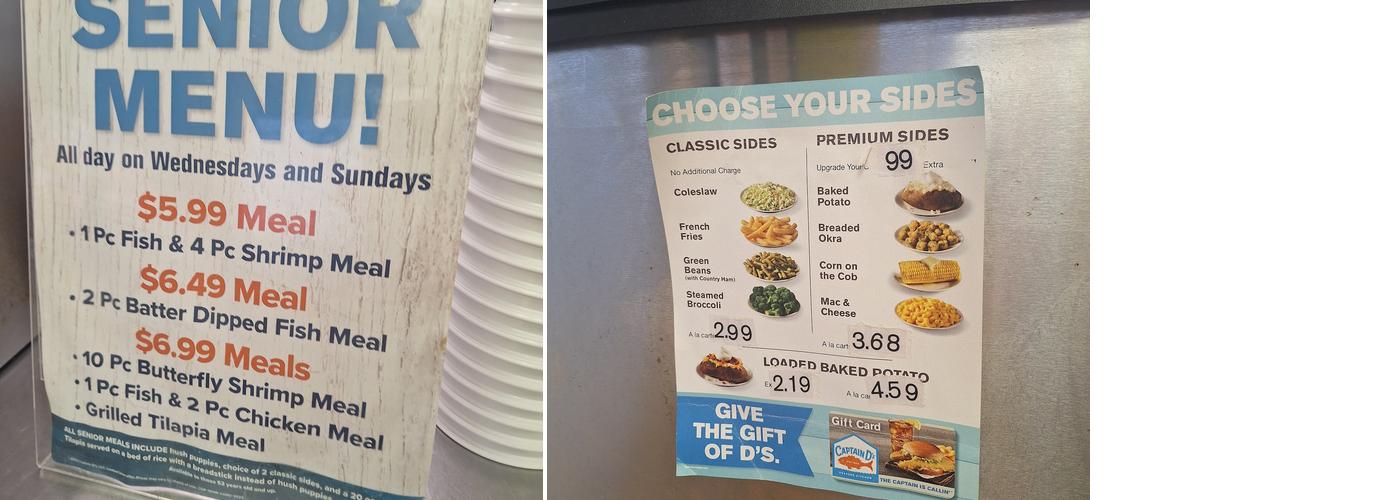 Captain D's Menu