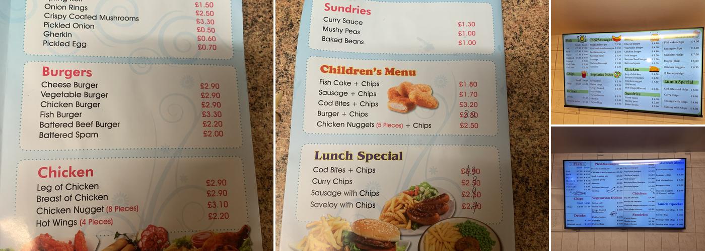 New Garden Fish Bar Menu