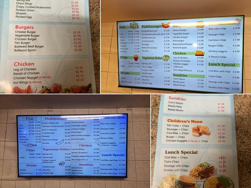 New Garden Fish Bar Menu