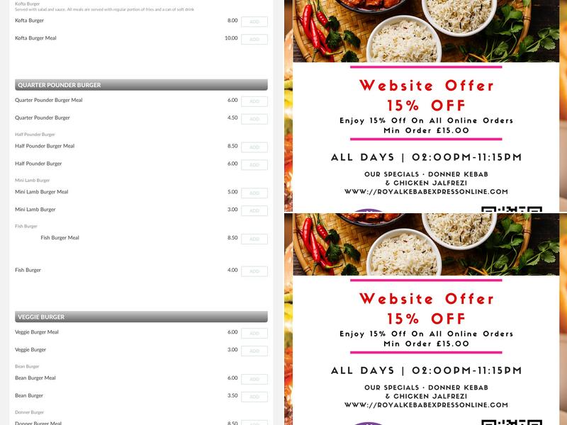 Royal Kebab House Menu