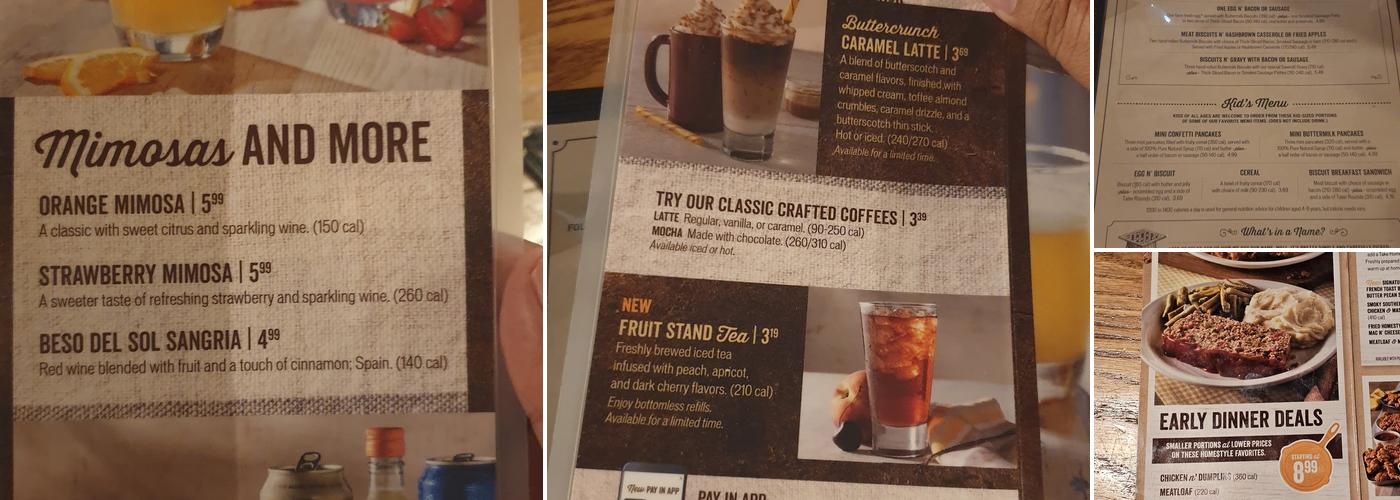 Cracker Barrel Old Country Store Menu