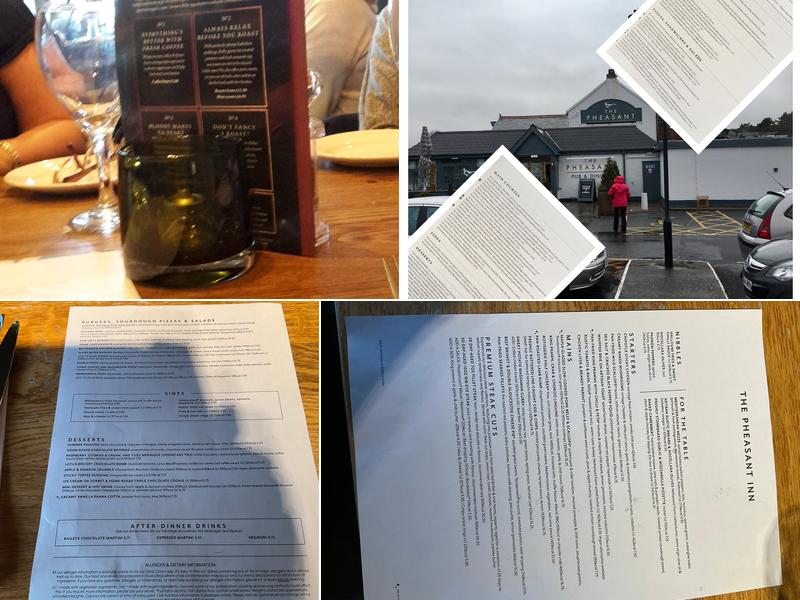 Pheasant Inn Liverpool Menu