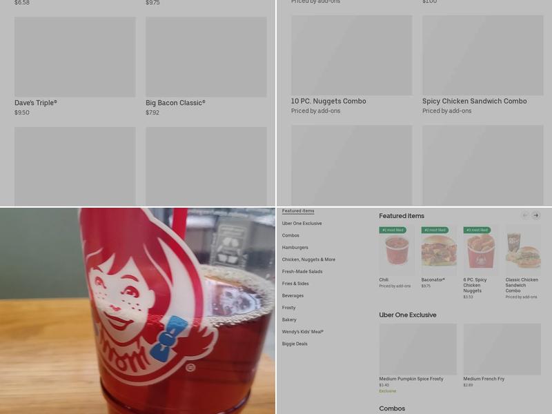 Wendy's Menu