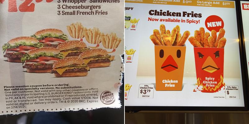 Burger King Menu