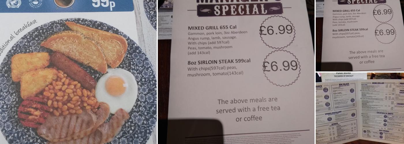 Crafty Baron Hinckley Menu