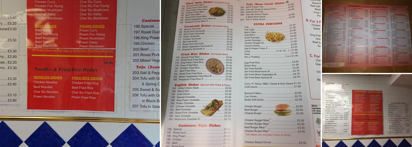 Hindley Green Supper Bar Menu