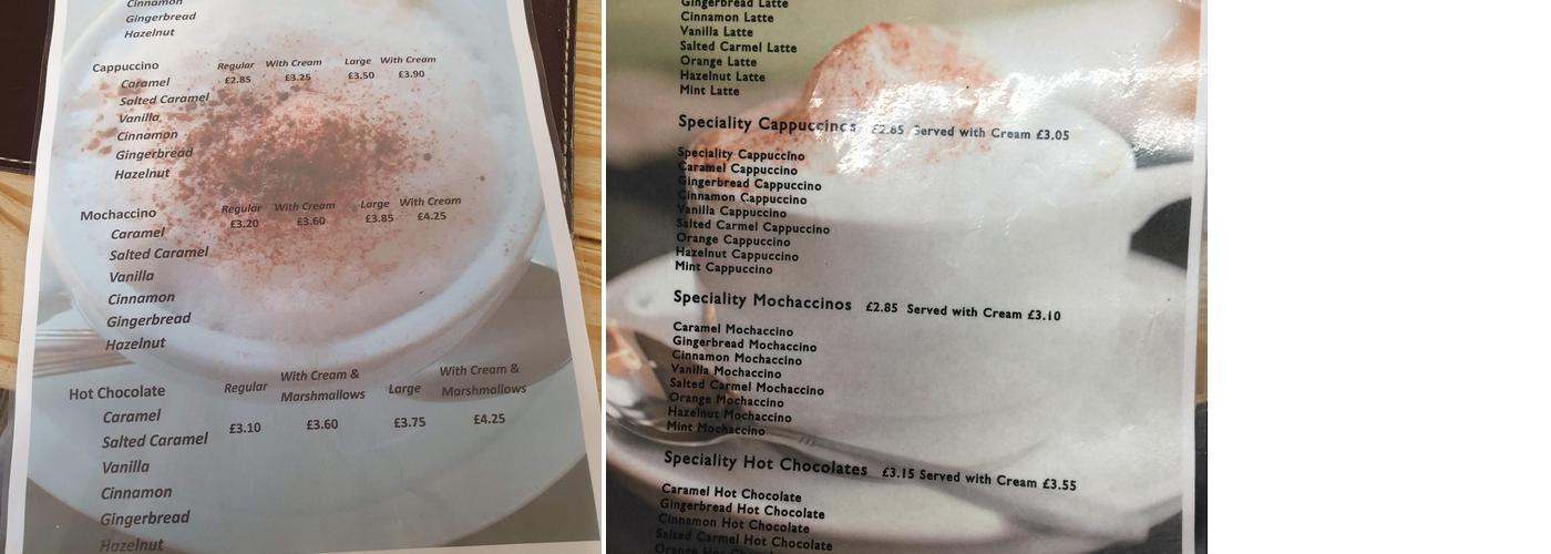 Chalfonts Tea Rooms Menu