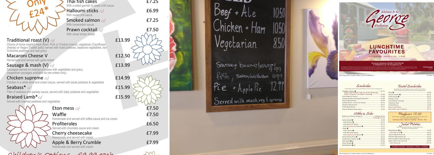 George at Hintlesham Menu