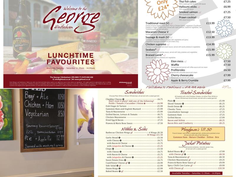 George at Hintlesham Menu