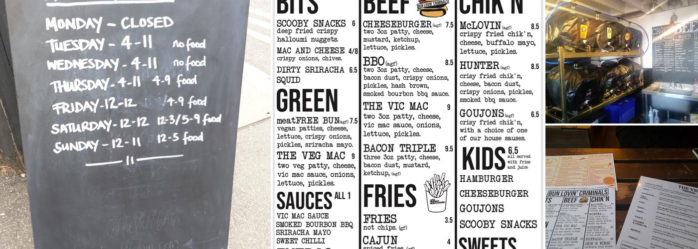 The Victoria Menu