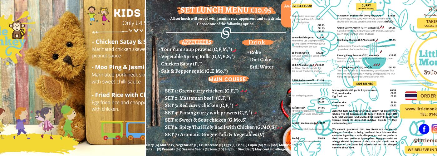 Little Monkey Menu