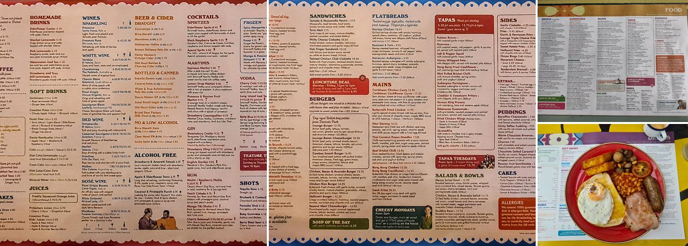 Granello Lounge Menu