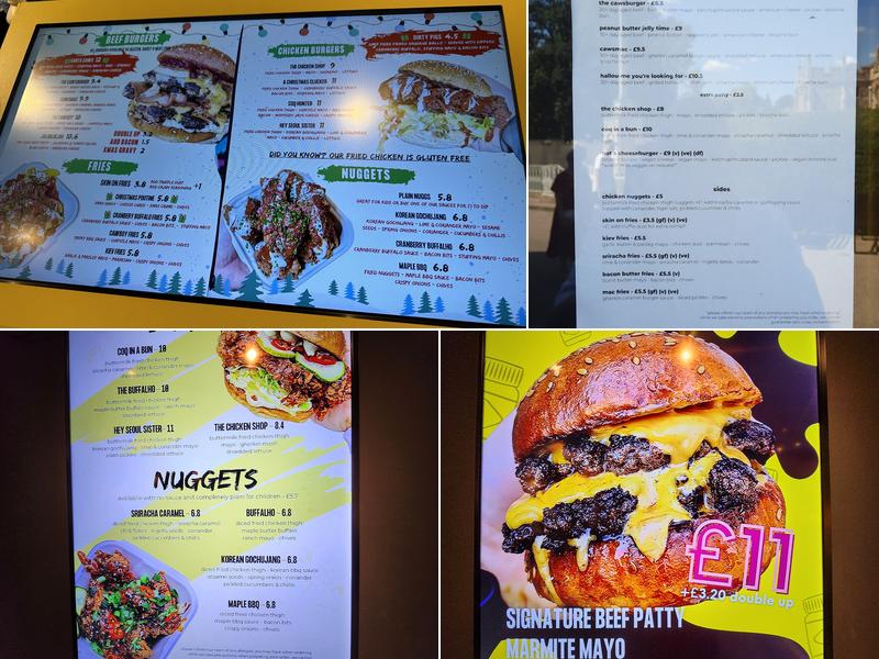Cawsburger Menu