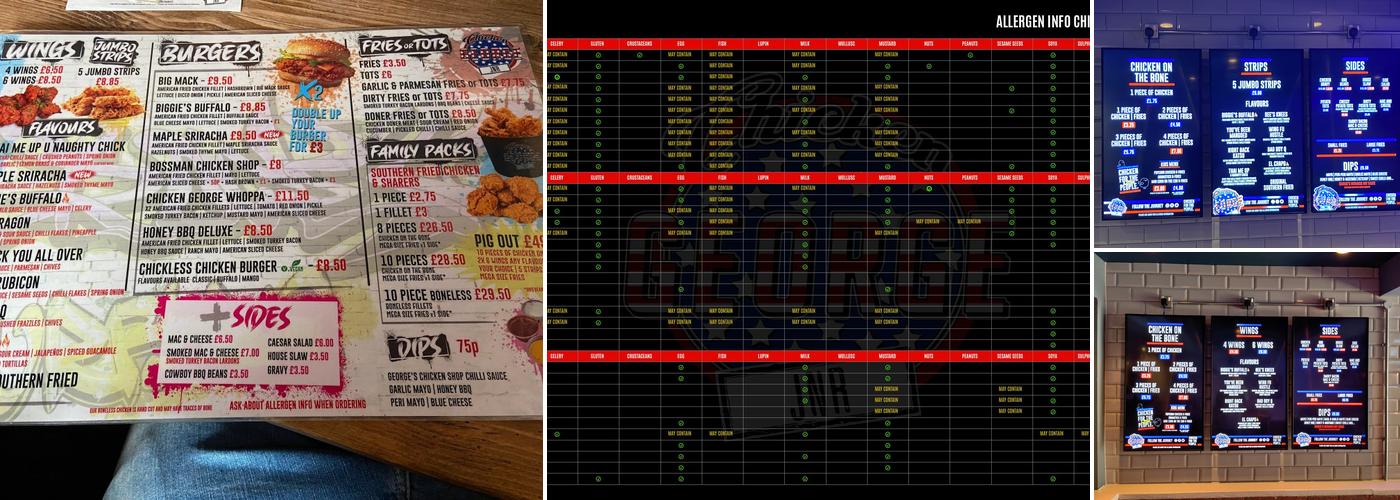 Chicken George Jnr Menu