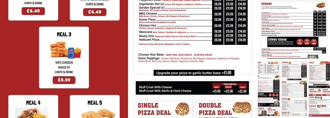 Hitchin best kebab Menu