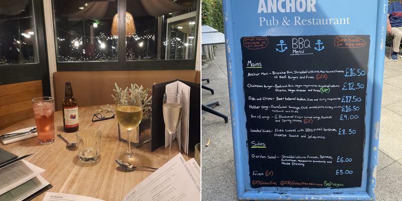 The Anchor Riverside Menu