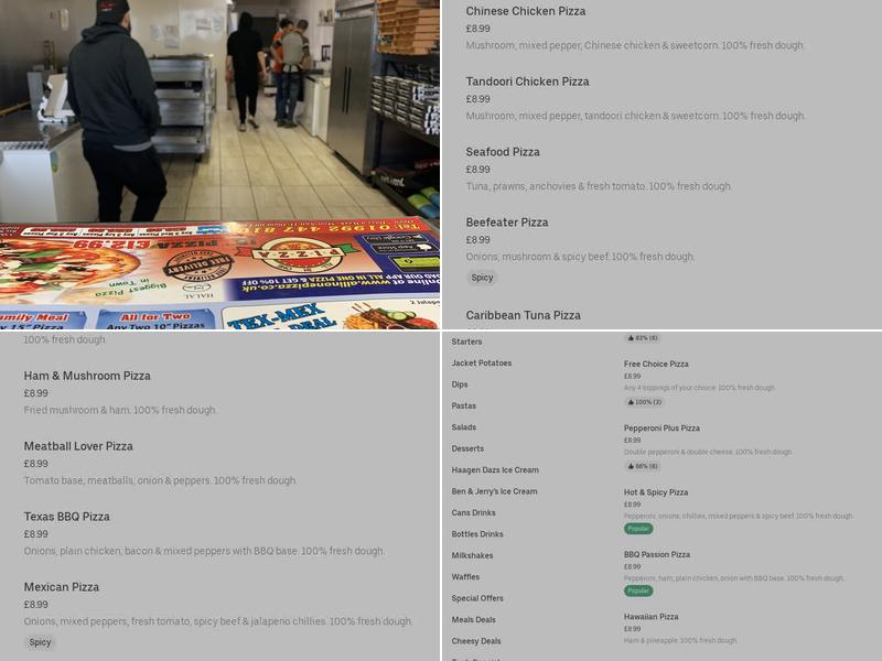 All in One Pizza Menu