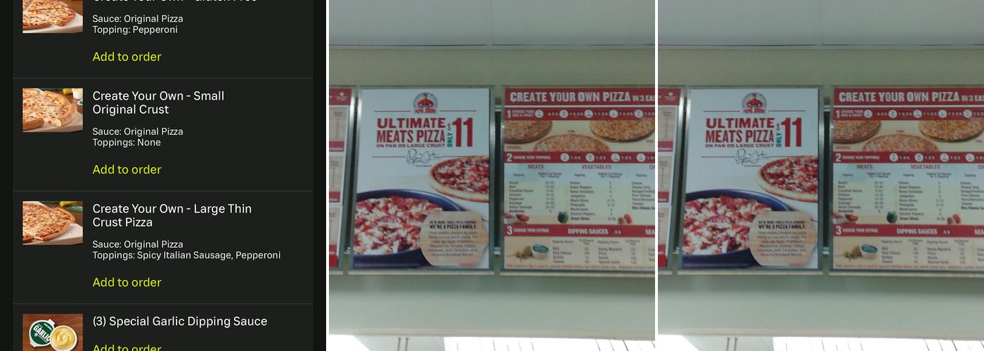 Papa Johns Pizza Menu