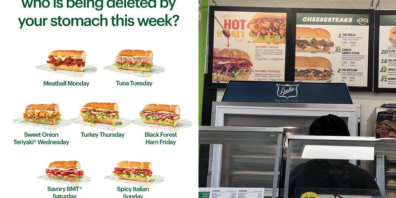 Subway Menu