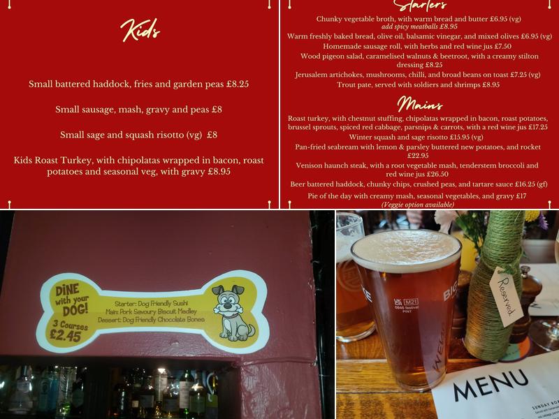 The Royal Oak Holmbury St Mary Menu