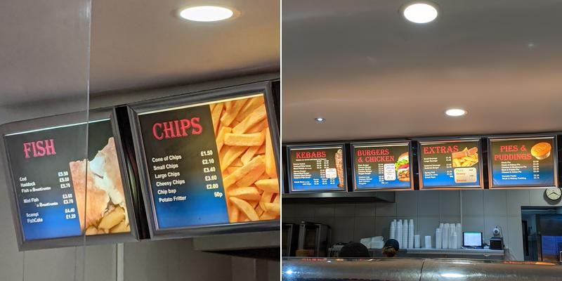 London Road Fish Bar Menu