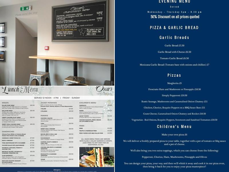 Oscar's Cafe & Wine Bar Menu