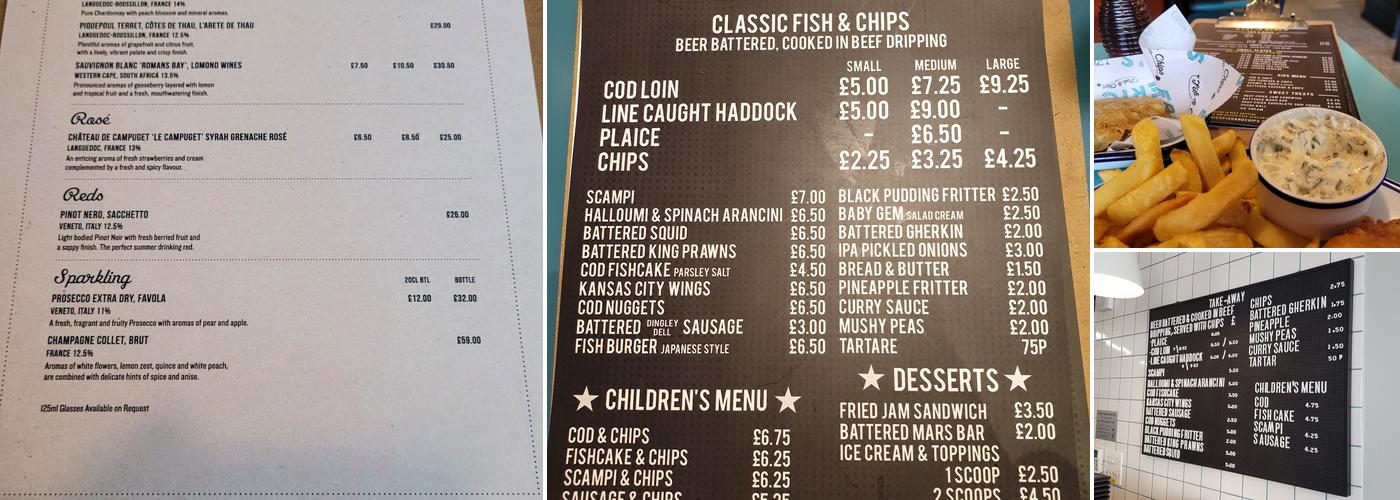 Eric’s Fish & Chips Menu