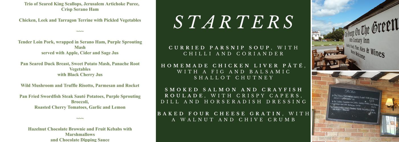 The George on the Green Menu