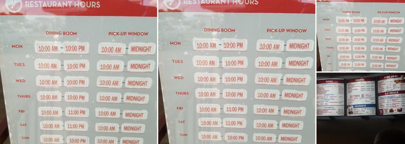 Wendy's Menu
