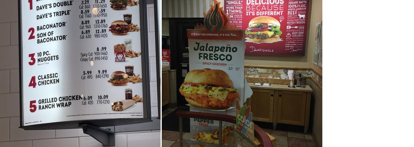 Wendy's Menu