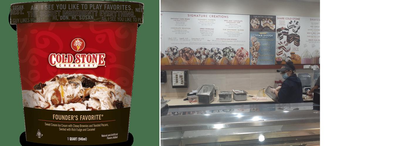 Cold Stone Creamery Menu