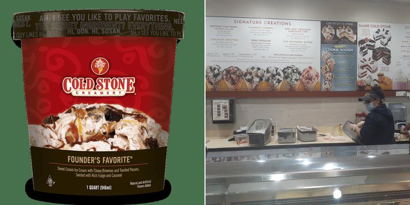 Cold Stone Creamery Menu