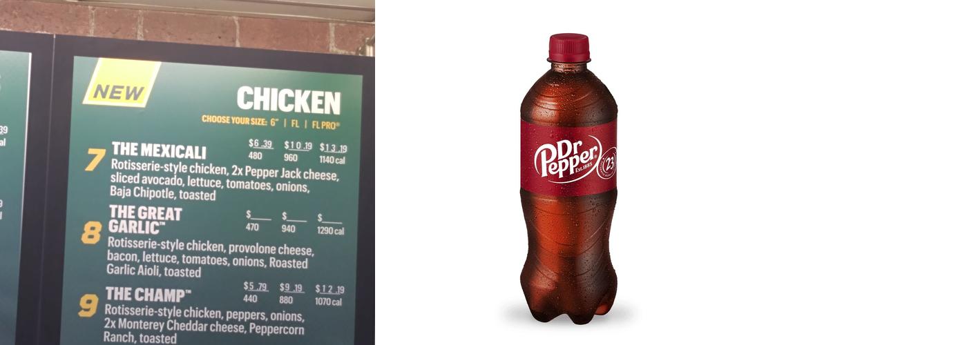 Subway Menu