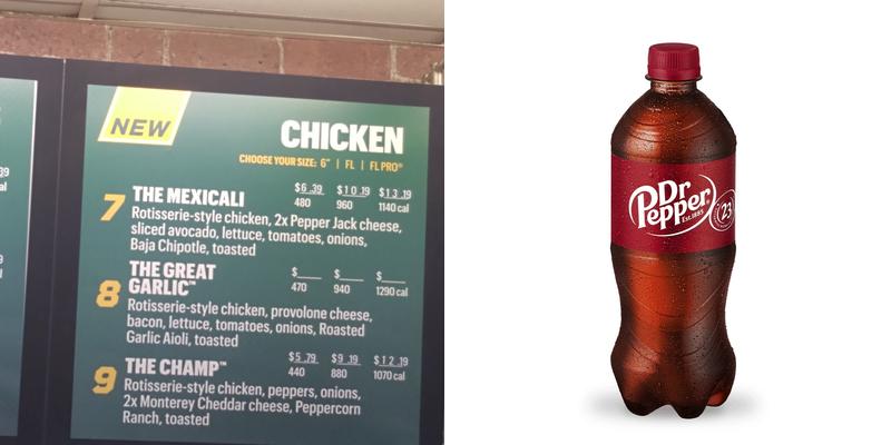 Subway Menu