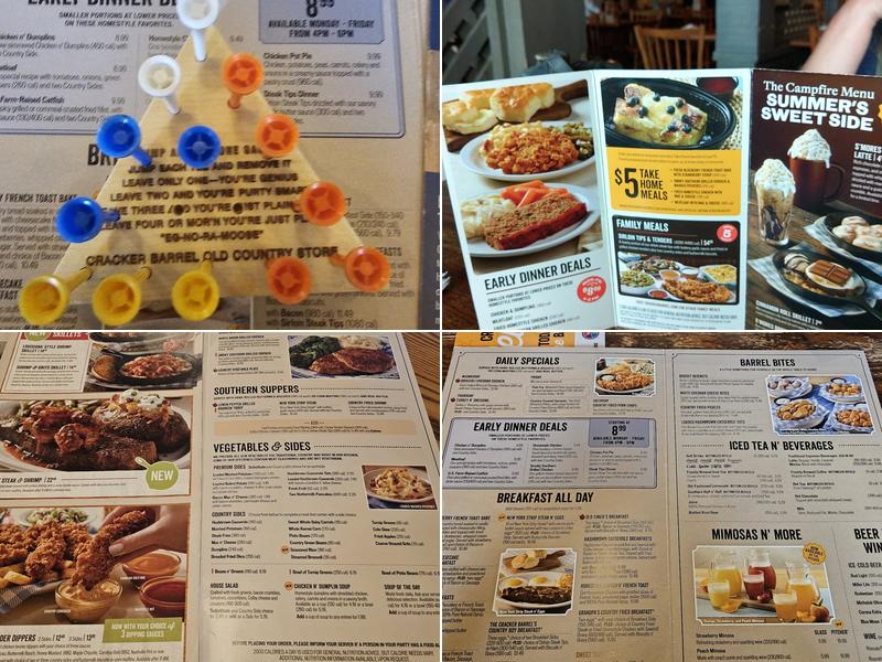 Cracker Barrel Old Country Store Menu