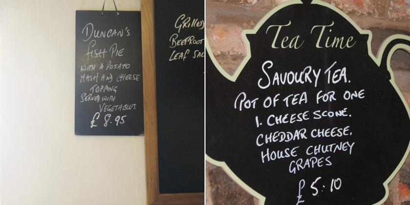 The Tea Room at the Vine Menu